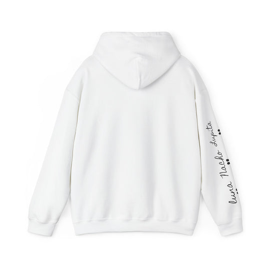 Dog Mom Hoodie — Paw Print Script Sleeve Hoodie