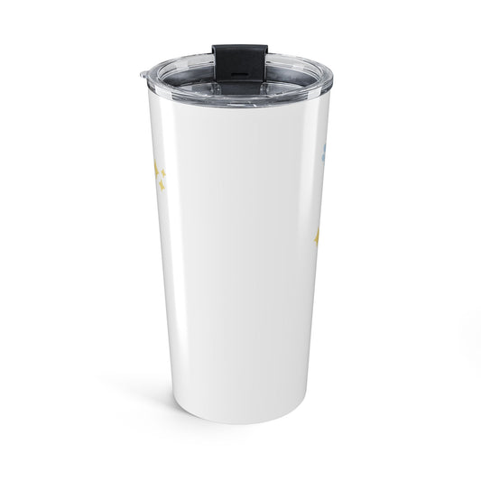 20oz Coffee & Dogs Tumbler — Colorful Floral Travel Cup